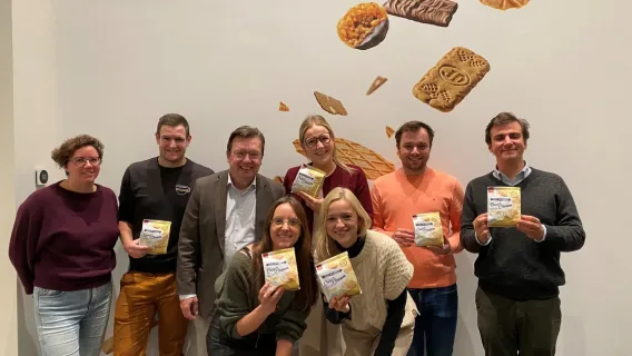 Groepsfoto met koekjes